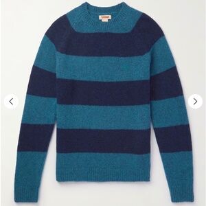Baracuta Shetland Striped Wool-Blend Sweater